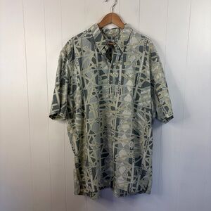 Reyn Spooner Men's Cotton Kloth Hawaiian Shirt Green Pullover Shirt size 3XL